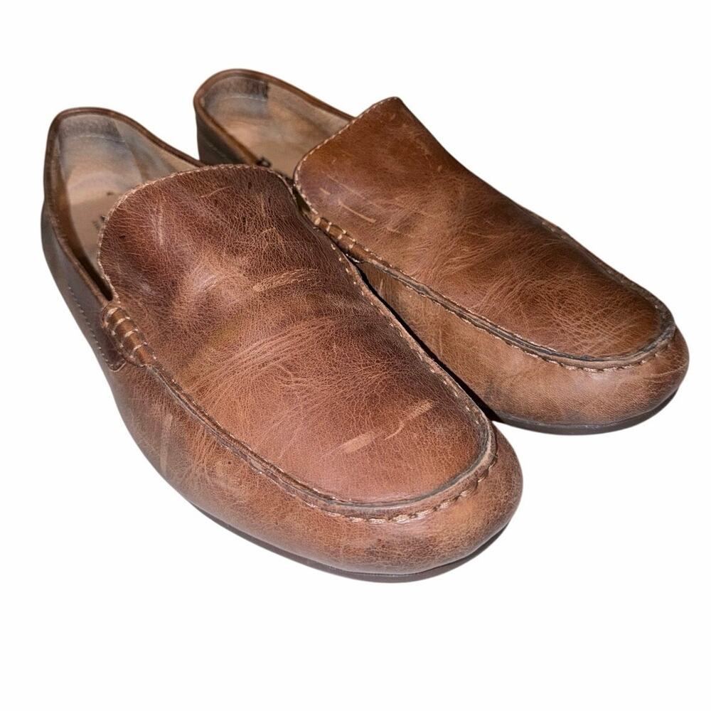 Born men’s brown leather driving shoes loafers preppy academia country club 12